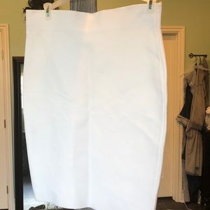 White Bondage style mini/midi skirt